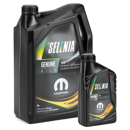 6L 6 Liter PETRONAS SELENIA Motor&ouml;l &Ouml;l WIDE RANGE WR 5W40 MOPAR FIAT 9.55535-N2