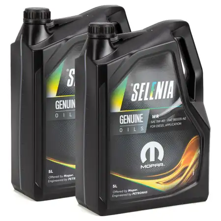 10L 10 Liter PETRONAS SELENIA Motor&ouml;l &Ouml;l WIDE RANGE WR 5W40 MOPAR FIAT 9.55535-N2