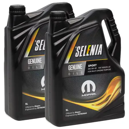 10L 10 Liter PETRONAS SELENIA Motor&ouml;l &Ouml;l SPORT 5W40 5W-40 MOPAR Fiat 9.55535-Z2