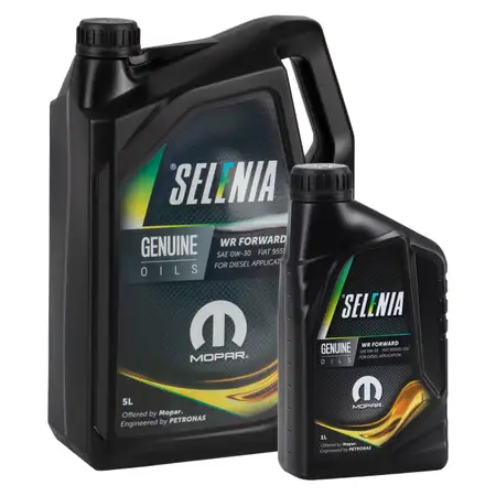 6L 6 Liter PETRONAS SELENIA Motor&ouml;l &Ouml;l WR FORWARD 0W30 MOPAR FIAT 9.55535-DS1