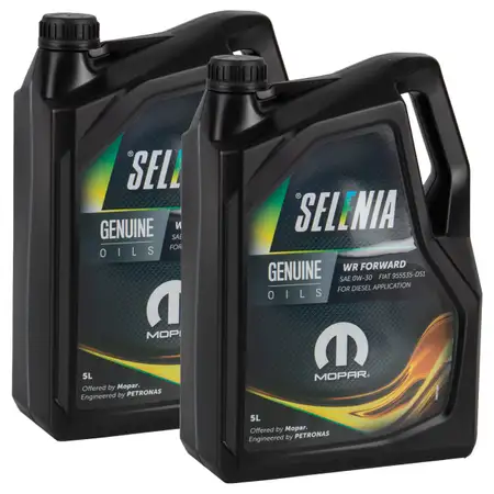 10L 10 Liter PETRONAS SELENIA Motor&ouml;l &Ouml;l WR FORWARD 0W30 MOPAR FIAT 9.55535-DS1