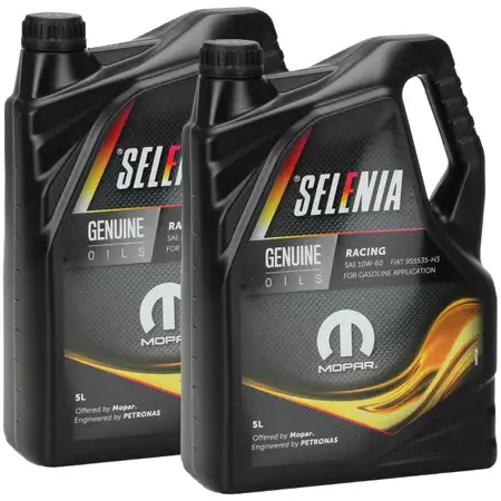 10L 10 Liter PETRONAS SELENIA Motor&ouml;l &Ouml;l RACING 10W60 10W-60 MOPAR FIAT 9.55535-H3