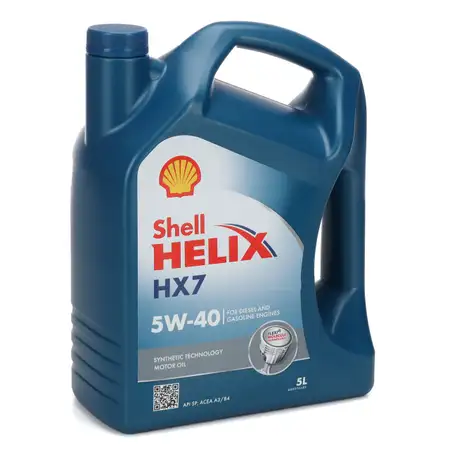 5L 5 Liter SHELL HELIX HX7 5W-40 Motor&ouml;l API SP ACEA A3/B4 MB 229.3 VW 502.00/505.00