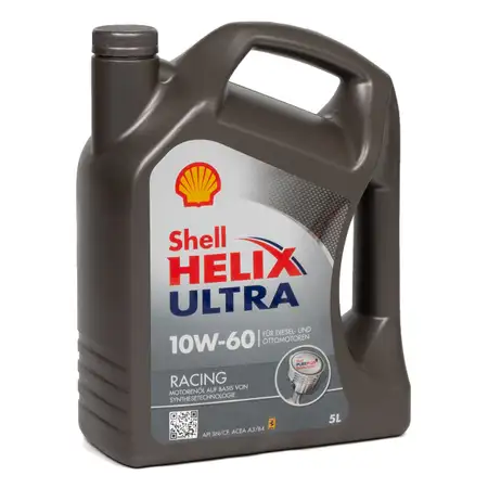 5L SHELL Motor&ouml;l &Ouml;l HELIX ULTRA RACING 10W60 API SN ACEA A3/B3 A3/B4 Ferrari