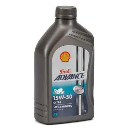 1L 1 Liter SHELL ADVANCE ULTRA 4T 4-TAKT 15W-50 Motor&ouml;l &Ouml;l API SN JASO MA-2