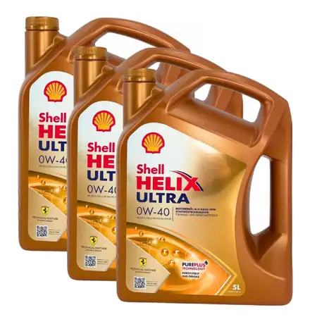 15L 15 Liter SHELL HELIX ULTRA 0W-40 Motor&ouml;l &Ouml;l MB 229.5/226.5 VW 502.00/505.00