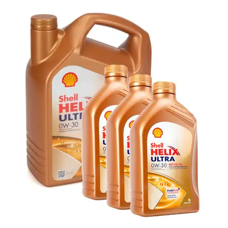 8L 8 Liter SHELL HELIX ULTRA ECT C2/C3 0W30 Motor&ouml;l &Ouml;l VW 504/507.00 MB 229.52