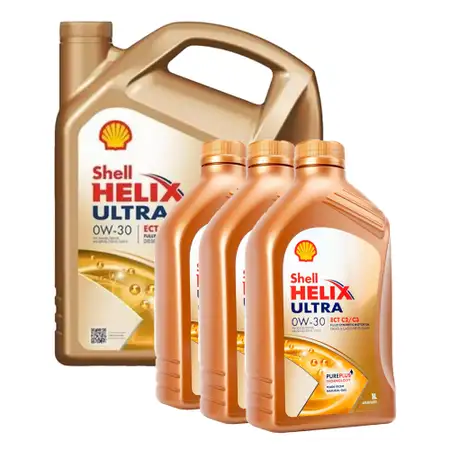 7L 7 Liter SHELL Motor&ouml;l &Ouml;l HELIX ULTRA ECT C2/C3 0W30 VW 504/507.00 MB 229.52