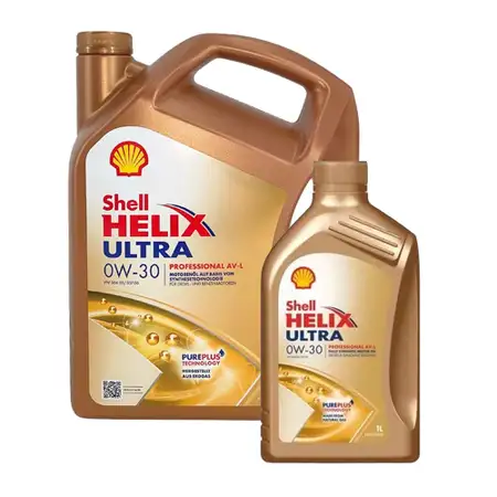 6L 6 Liter SHELL Motor&ouml;l &Ouml;l HELIX ULTRA Professional AV-L 0W30 VW 504.00/507.00