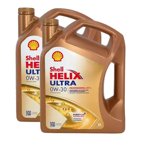 10L 10 Liter SHELL Motor&ouml;l &Ouml;l HELIX ULTRA Professional AV-L 0W30 VW 504.00/507.00