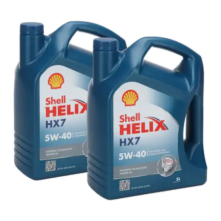 10L 10 Liter SHELL HELIX HX7 5W-40 Motor&ouml;l API SP ACEA A3/B4 MB 229.3 VW 502.00/505.00