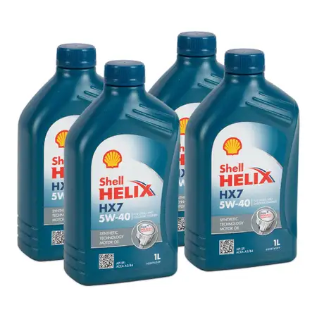 4L 4 Liter SHELL HELIX HX7 5W-40 Motor&ouml;l API SP ACEA A3/B4 MB 229.3 VW 502.00/505.00