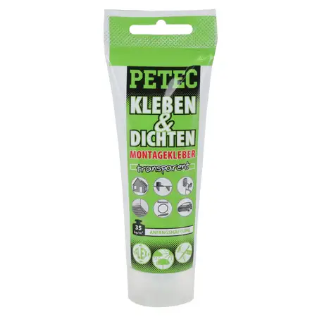 PETEC 94170 Kleben &amp; Dichten Montagekleber Kleber Klebstoff elastisch transparent 80ml