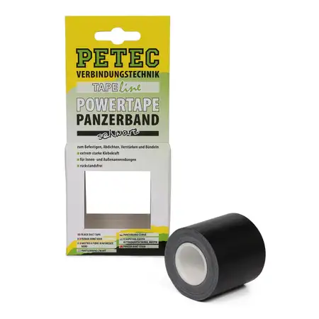 PETEC 86105 POWERTAPE Panzerband Panzertape Gewebeklebeband SCHWARZ 50mm x 5m