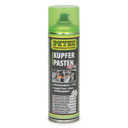 PETEC 70350 Kupferpasten Spray Montagepaste Kupferfett hitzebest&auml;ndig 500ml