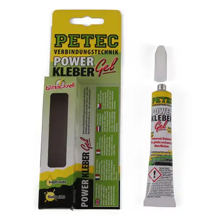 PETEC 93720 POWER Kleber GEL Sekundenkleber Universalkleber dickfl&uuml;ssig 20g