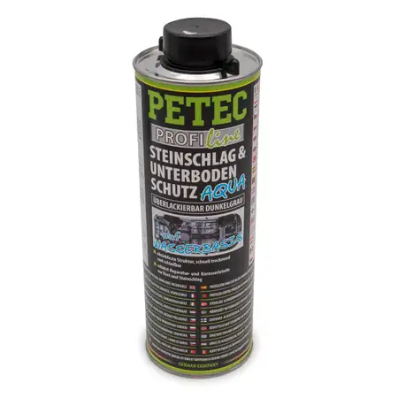 PETEC 73710 Steinschlag &amp; Unterbodenschutz Aqua Wasserbasis dunkelgrau 1L 1000ml