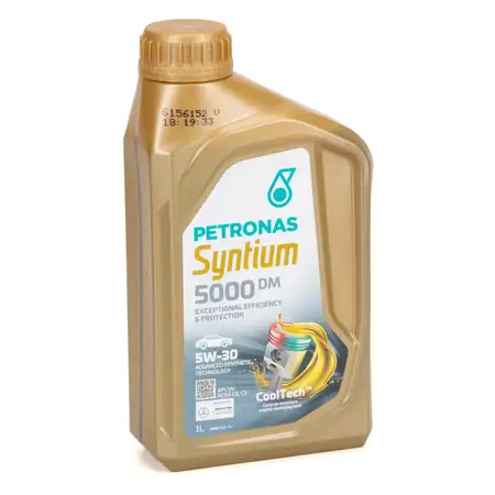 1L 1 Liter PETRONAS Syntium 5000 DM 5W-30 Motor&ouml;l &Ouml;l BMW LL-04 MB 229.51/52 VW 505.00/01