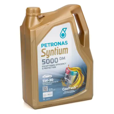 5L 5 Liter PETRONAS Syntium 5000 DM 5W-30 Motor&ouml;l &Ouml;l BMW LL-04 MB 229.51/52 VW 505.00/01