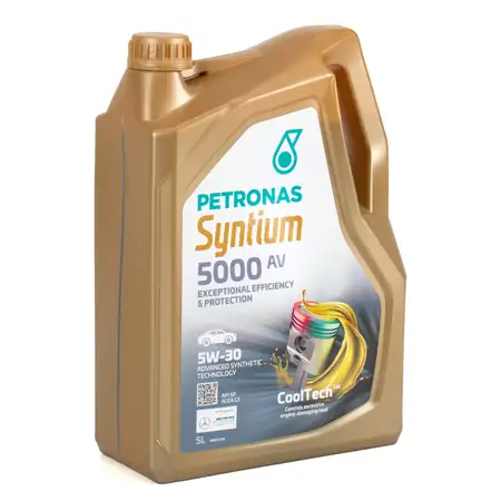 5L 5 Liter PETRONAS Syntium 5000 AV 5W-30 Motor&ouml;l &Ouml;l MB 229.51/52 VW 504/507.00 BMW LL-04