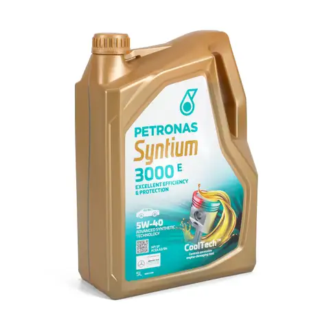 5L 5 Liter PETRONAS Syntium 3000 E 5W-40 Motor&ouml;l &Ouml;l BMW LL-01 MB 229.5 VW 502/505.00