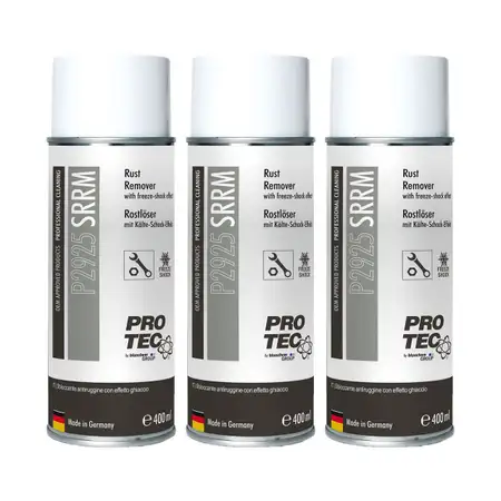 3x 400ml PROTEC P2925 Rostl&ouml;ser Spray Rostentferner SRRM mit K&auml;lte-Schock-Effekt