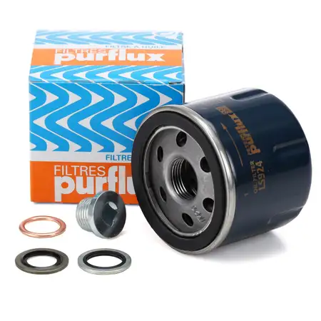 PURFLUX LS924 &Ouml;lfilter + Schraube RENAULT Clio 2 3 4 Twingo 1 2 DACIA Logan Sandero 1.2