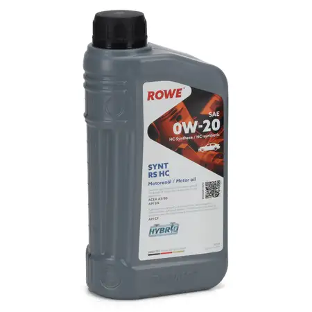 1L 1 Liter ROWE SYNT RS HC 0W-20 0W20 Motor&ouml;l &Ouml;l ACEA A5/B5 API SN/CF HYBRID