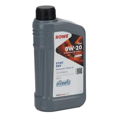 1L 1 Liter ROWE SYNT RSV 0W-20 0W20 Motor&ouml;l &Ouml;l ACEA C5 Volvo VCC RBS0-2AE HYBRID