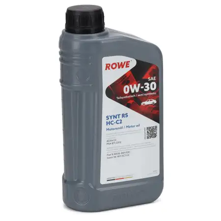 1L 1 Liter ROWE SYNT RS HC-C2 0W-30 Motor&ouml;l &Ouml;l ACEA C2 PSA B712312 Fiat 9.55535-DS1/GS1