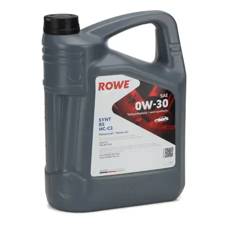 5L 5 Liter ROWE SYNT RS HC-C2 0W-30 Motor&ouml;l &Ouml;l ACEA C2 PSA B712312 Fiat 9.55535-DS1/GS1