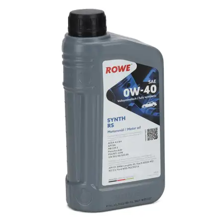 1L 1 Liter ROWE SYNTH RS 0W40 Motor&ouml;l &Ouml;l MB 229.5 Porsche A40 PSA B712296 VW 502/505.00