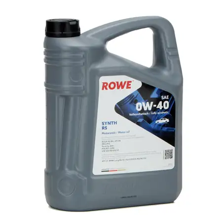 5L 5 Liter ROWE SYNTH RS 0W40 Motor&ouml;l &Ouml;l MB 229.5 Porsche A40 PSA B712296 VW 502/505.00