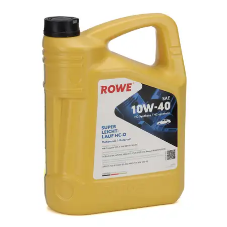 5L 5 Liter ROWE SUPER LEICHTLAUF HC-O 10W-40 10W40 Motor&ouml;l &Ouml;l MB 229.3 VW 501.01/505.00