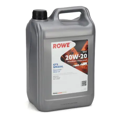 5L 5 Liter ROWE GTS SPEZIAL 20W-20 20W20 Motor&ouml;l &Ouml;l API SF/CD CCMC D/G2 MIL-L-2104D