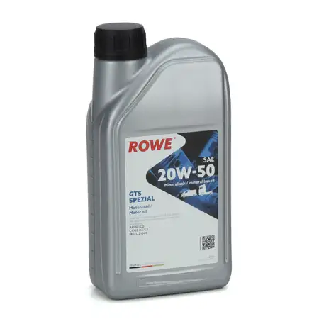 1L 1 Liter ROWE GTS SPEZIAL 20W-50 20W50 Motor&ouml;l &Ouml;l API SF/CD CCMC D/G2 MIL-L-2104D