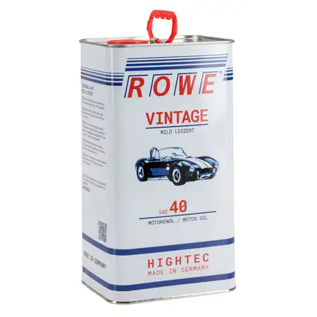 5L 5 Liter ROWE Motor&ouml;l &Ouml;l VINTAGE Mild Legiert SAE 40 Oldtimer Einbereichs-&Ouml;l