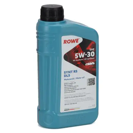 1L 1 Liter ROWE SYNT RS DLS 5W-30 Motor&ouml;l &Ouml;l BMW LL-04 MB 229.31/51/52 VW 505.00/505.01