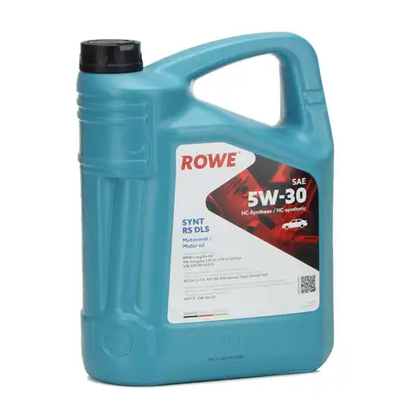 5L 5 Liter ROWE SYNT RS DLS 5W-30 Motor&ouml;l &Ouml;l BMW LL-04 MB 229.31/51/52 VW 505.00/505.01