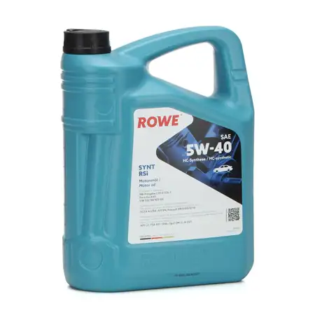 5L 5 Liter ROWE Motor&ouml;l &Ouml;l SYNT RSi 5W-40 5W40 MB 229.3/226.5 VW 502.00/505.00