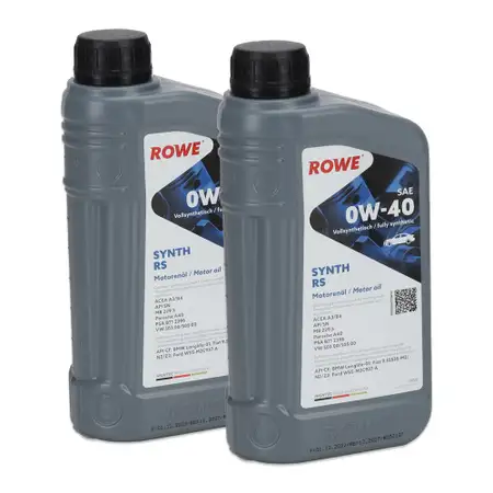 2L 2 Liter ROWE SYNTH RS 0W40 Motor&ouml;l &Ouml;l MB 229.5 Porsche A40 PSA B712296 VW 502/505.00