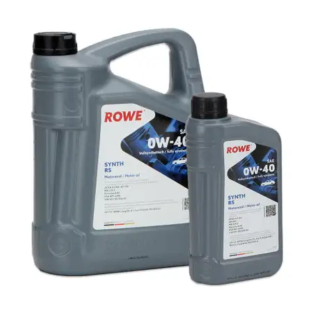 6L 6 Liter ROWE SYNTH RS 0W40 Motor&ouml;l &Ouml;l MB 229.5 Porsche A40 PSA B712296 VW 502/505.00