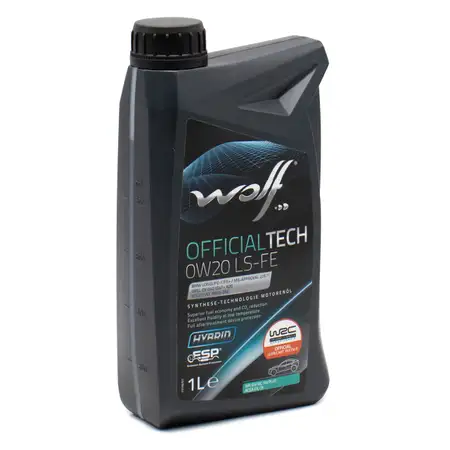 1L 1 Liter WOLF OFFICIALTECH 0W20 LS-FE Motor&ouml;l &Ouml;l MB 229.71 BMW Longlife-17FE+