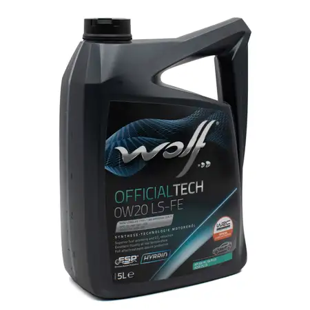 5L 5 Liter WOLF OFFICIALTECH 0W20 LS-FE Motor&ouml;l &Ouml;l MB 229.71 BMW Longlife-17FE+