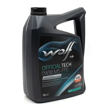 5L 5 Liter WOLF OFFICIALTECH 0W30 MS-FFE Motor&ouml;l FORD WSS-M2C950-A FIAT 9.55535-DS1/GS1