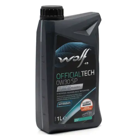 1L 1 Liter WOLF OFFICIALTECH 0W30 SP Motor&ouml;l &Ouml;l BMW Longlife-12FE, MB 227.61 229.61