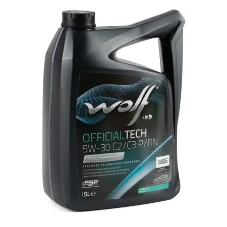 5L 5 Liter WOLF OFFICIALTECH 5W30 C2/C3 P/RN Motor&ouml;l MB 229.51/52 PSA B7 2290 Renault RN17