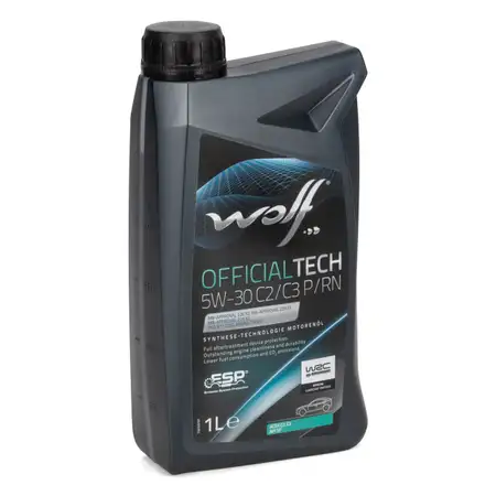 1L 1 Liter WOLF OFFICIALTECH 5W30 C2/C3 P/RN Motor&ouml;l MB 229.51/52 PSA B7 2290 Renault RN17