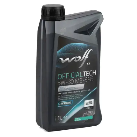 1L 1 Liter WOLF OFFICIALTECH 5W30 MS-SFE Motor&ouml;l MB 229.52 DEXOS 2 PSA B71 2290/2297