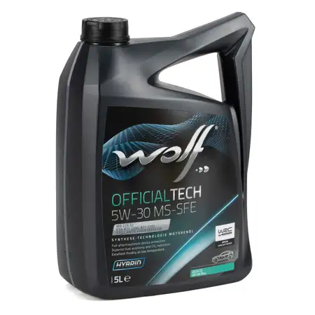 5L 5 Liter WOLF OFFICIALTECH 5W30 MS-SFE Motor&ouml;l MB 229.52 DEXOS 2 PSA B71 2290/2297